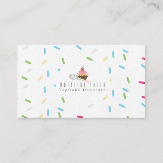 Cupcake bakken taart decorator Sprinkles Visitekaartje (Voorkant)