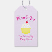 Cupcake Bakken Verjaardag Cadeaulabel (Voorkant)