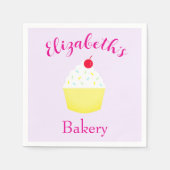 Cupcake Bakken Verjaardag Servet (Voorkant)