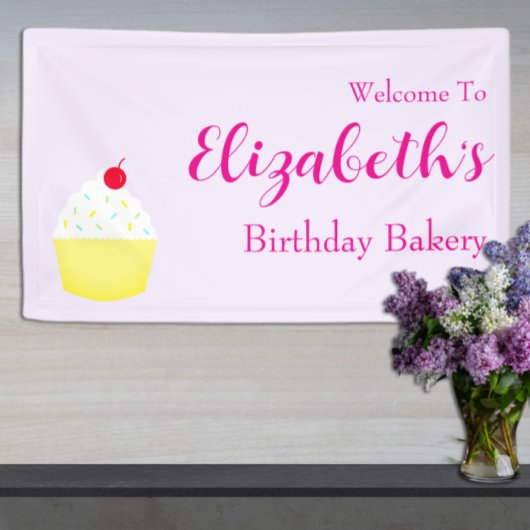 Cupcake Bakken Verjaardag Spandoek