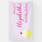 Cupcake Bakken Verjaardag Spandoek (Verticaal)