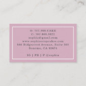 Cupcake bakker bakker chef-kok catering stoffig ro visitekaartje (Achterkant)