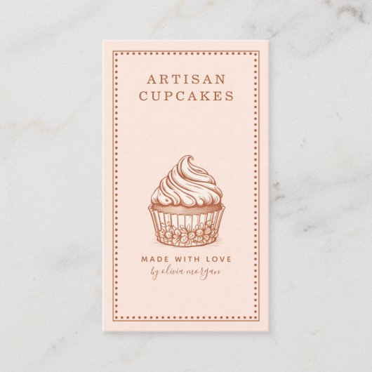Cupcake Bakker Bakkerij Banketbakker Visitekaartje (Voorkant)