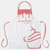 Cupcake Bakker Bakkerij Catering Lichtrood Schort (Voorkant)