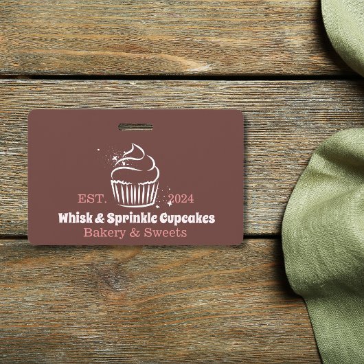 Cupcake Bakker Bakkerij Chef Catering Business Badge
