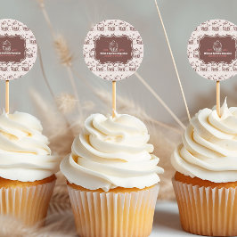 Cupcake Bakker Bakkerij Chef Catering Business Lab Ronde Sticker