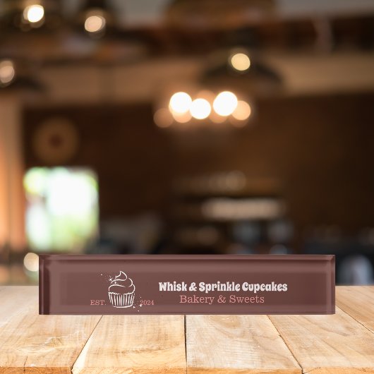 Cupcake Bakker Bakkerij Chef Catering Business Naambordje