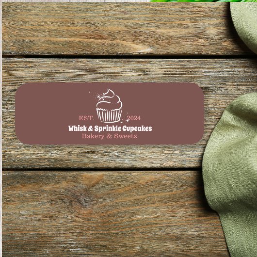 Cupcake Bakker Bakkerij Chef Catering Business Naamplaatje