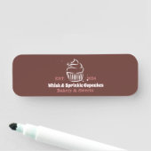 Cupcake Bakker Bakkerij Chef Catering Business Naamplaatje (In situ)