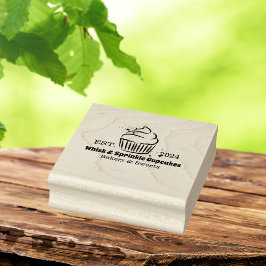 Cupcake Bakker Bakkerij Chef Catering Business Rubberstempel