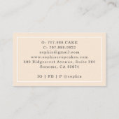 Cupcake bakker bakkerij gebak chef-kok catering be visitekaartje (Achterkant)
