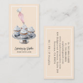 Cupcake bakker bakkerij gebak chef-kok catering be visitekaartje (Voorkant / Achterkant)