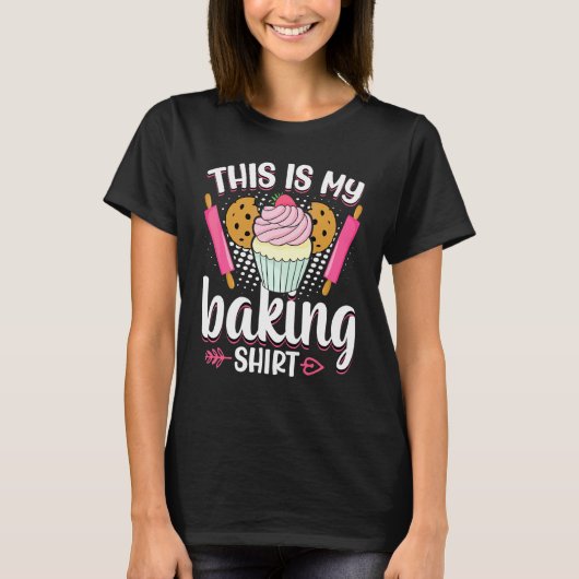 Cupcake Bakker Dit Is Mijn Bakken Broodmaker T-shirt (Voorkant)