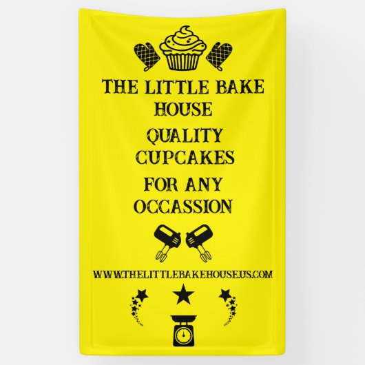 Cupcake Bakker Spandoek (Verticaal)