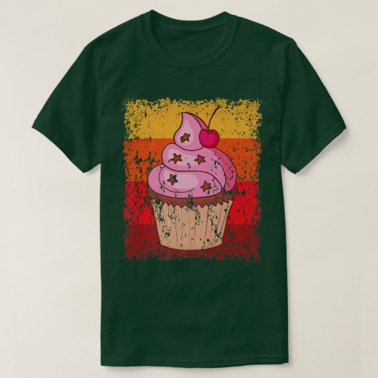 Cupcake bakkerbakkerij Vintage retro 12 T-shirt (Design voorkant)