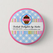 Cupcake bakkerij - Aangepaste Button (Voorkant)