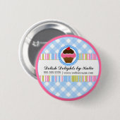 Cupcake bakkerij - Aangepaste Button (Voorkant /achterkant)