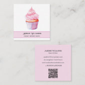 Cupcake Bakkerij | Baker Chef Catering OF Code Vierkante Visitekaartje (Voorkant / Achterkant)