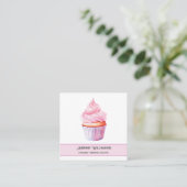 Cupcake Bakkerij | Baker Chef Catering OF Code Vierkante Visitekaartje (Staand voorkant)