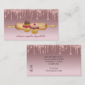 Cupcake bakkerij Baker Roos Gold Glitter Drivers Visitekaartje (Voorkant / Achterkant)