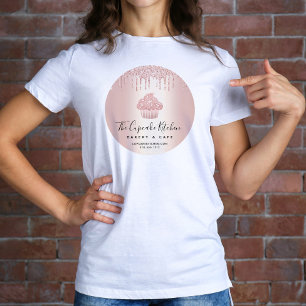 Cupcake bakkerij bakkerij Roos Gold Glitter Drives T-shirt