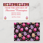 Cupcake / bakkerij bedrijf / behuizing Kaart (Voorkant / Achterkant)