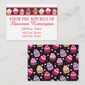 Cupcake / bakkerij bedrijf / behuizing Kaart (Voorkant / Achterkant)