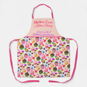 Cupcake bakkerij bedrijf gepersonaliseerd bedrijf schort (Voorkant)