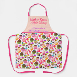 Cupcake bakkerij bedrijf gepersonaliseerd bedrijf schort