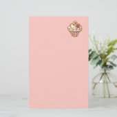 Cupcake Bakkerij Briefpapier (Staand voorkant)