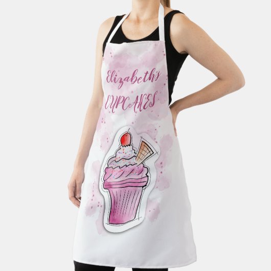 Cupcake bakkerij Bright Modern Schort (Insitu)