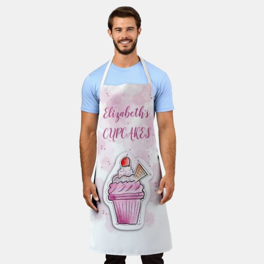 Cupcake bakkerij Bright Modern Schort (Gedragen)