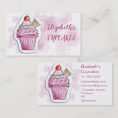 Cupcake bakkerij Bright Modern Visitekaartje (Voorkant / Achterkant)