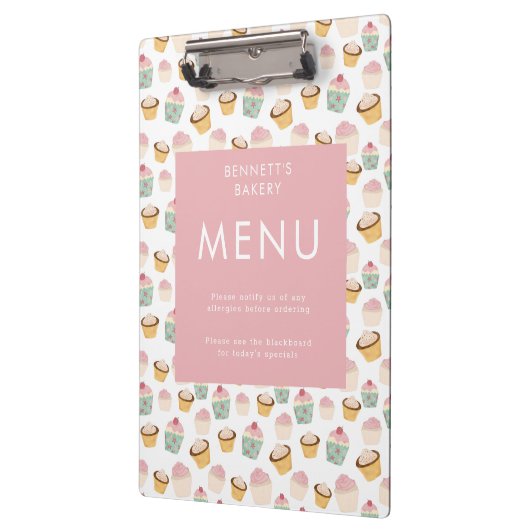 Cupcake Bakkerij business Menu Klembord (Links)