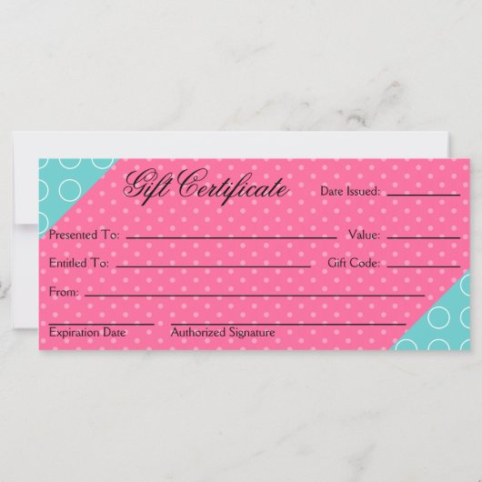 Cupcake bakkerij Cadeaubon (Achterkant)