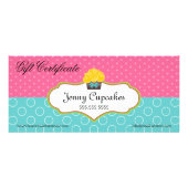 Cupcake bakkerij Cadeaubon Reclamekaart (Voorkant)