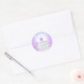 Cupcake bakkerij Chef Chic Paars Glitter Drip Lega Ronde Sticker (Envelop)