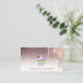 Cupcake bakkerij chef, schattig visitekaartje (Staand voorkant)