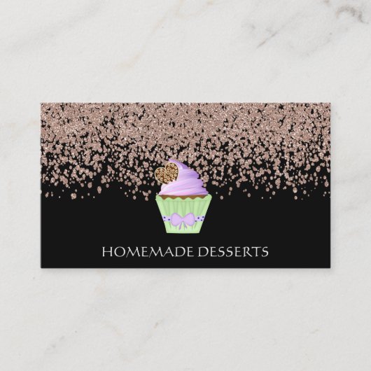 Cupcake bakkerij chef, schattig visitekaartje (Voorkant)