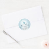Cupcake bakkerij Chef Turquoise Glitter Drift Lega Ronde Sticker (Envelop)