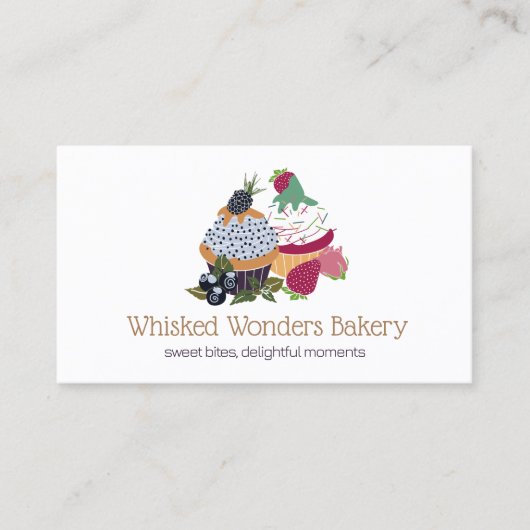 Cupcake Bakkerij Chef Visitekaartje (Voorkant)