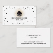 Cupcake bakkerij Confetti Stip Cute Plain Visitekaartje (Voorkant / Achterkant)