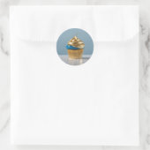 Cupcake Bakkerij Decoratieve Ronde Sticker (Tas)