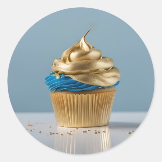 Cupcake Bakkerij Decoratieve Ronde Sticker (Voorkant)