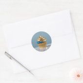 Cupcake Bakkerij Decoratieve Ronde Sticker (Envelop)