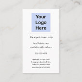 Cupcake Bakkerij Elegant Foto Custom Logo Visitekaartje (Achterkant)