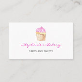 Cupcake bakkerij Elegant roze moderne Visitekaartje (Voorkant)