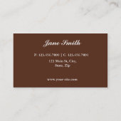 Cupcake bakkerij elegant roze op bruine vlek visitekaartje (Achterkant)