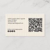  cupcake bakkerij Elegant Visitekaartje (Achterkant)