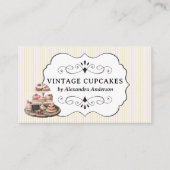  cupcake bakkerij Elegant Visitekaartje (Voorkant)